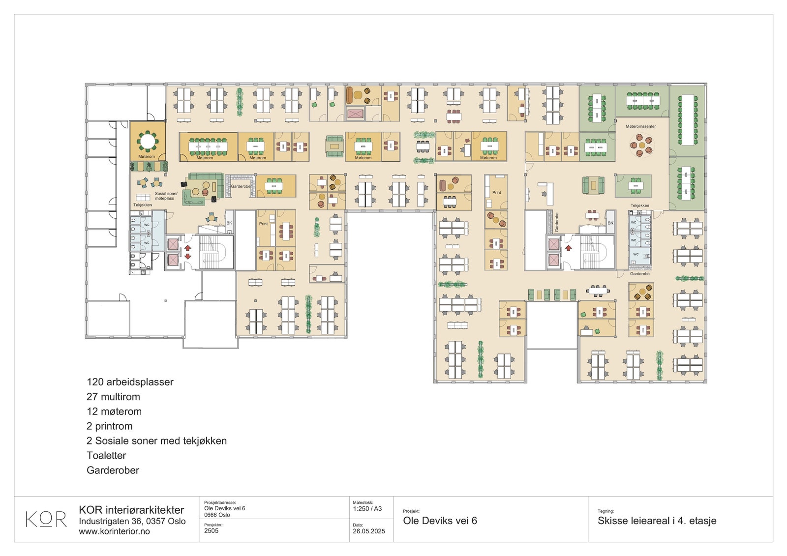 Planløsning med en leietaker Galleribilde