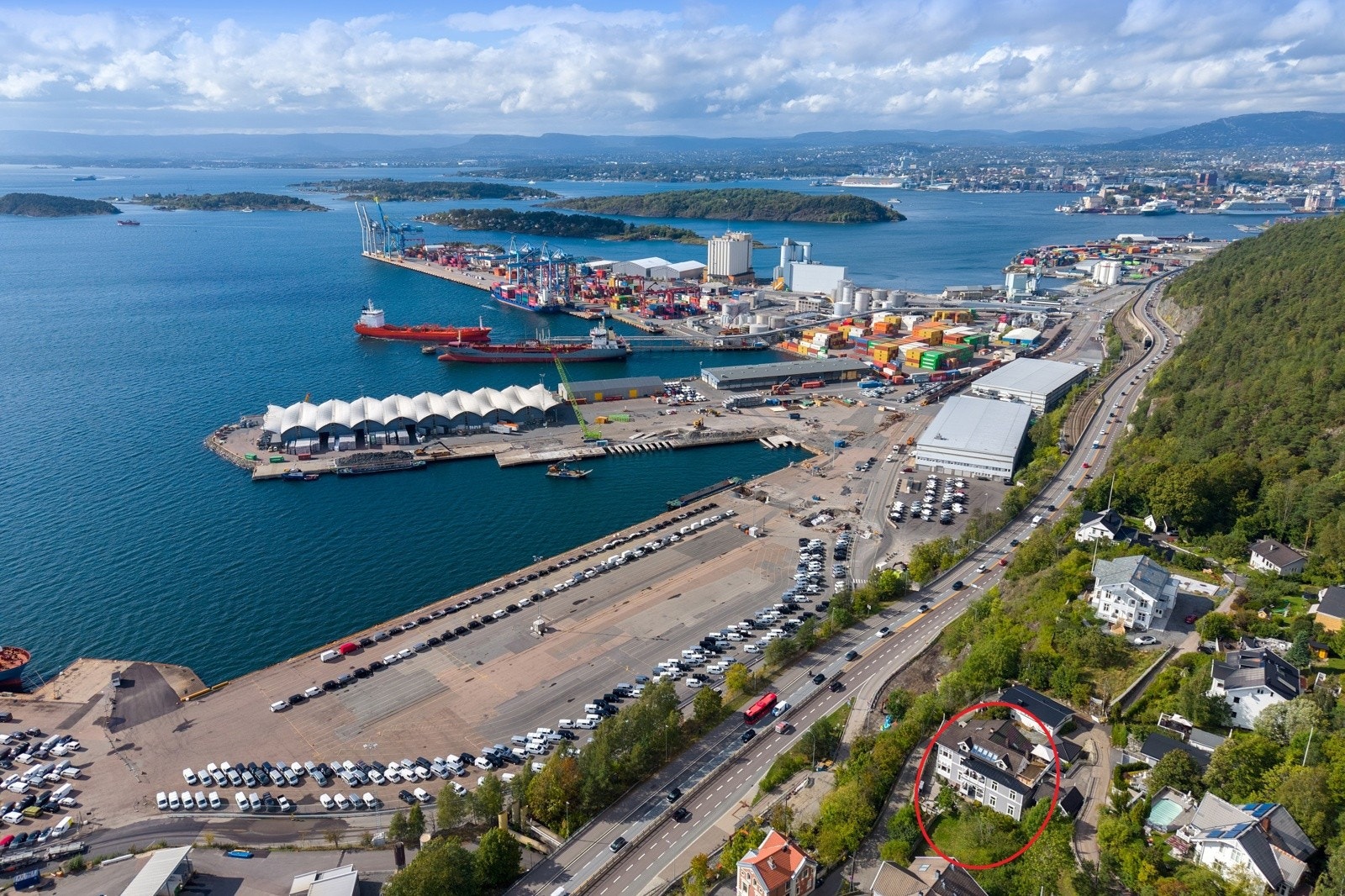 Oversikt - Eiendommen markert Galleribilde