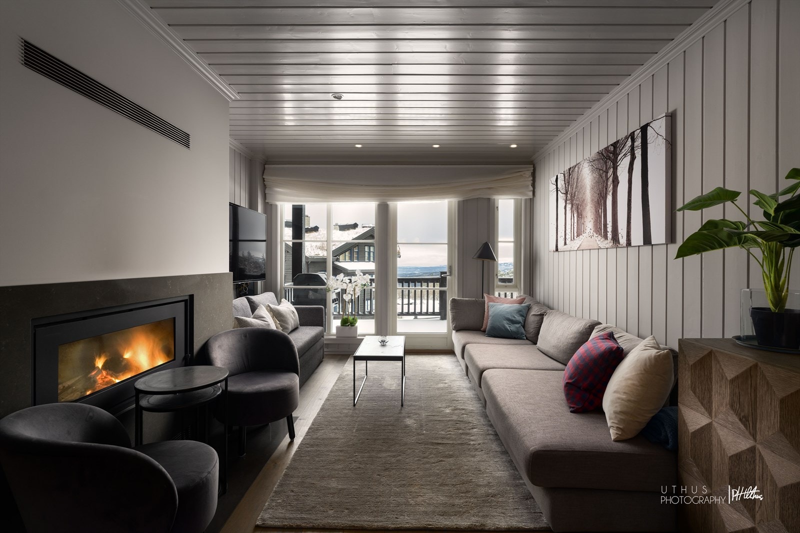 Selger har også satt inn en sovesofa i stuen, for to ekstra soveplasser. Galleribilde