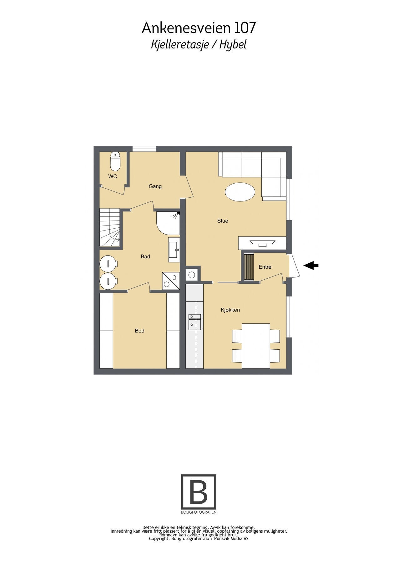 Plantegning underetasje Galleribilde