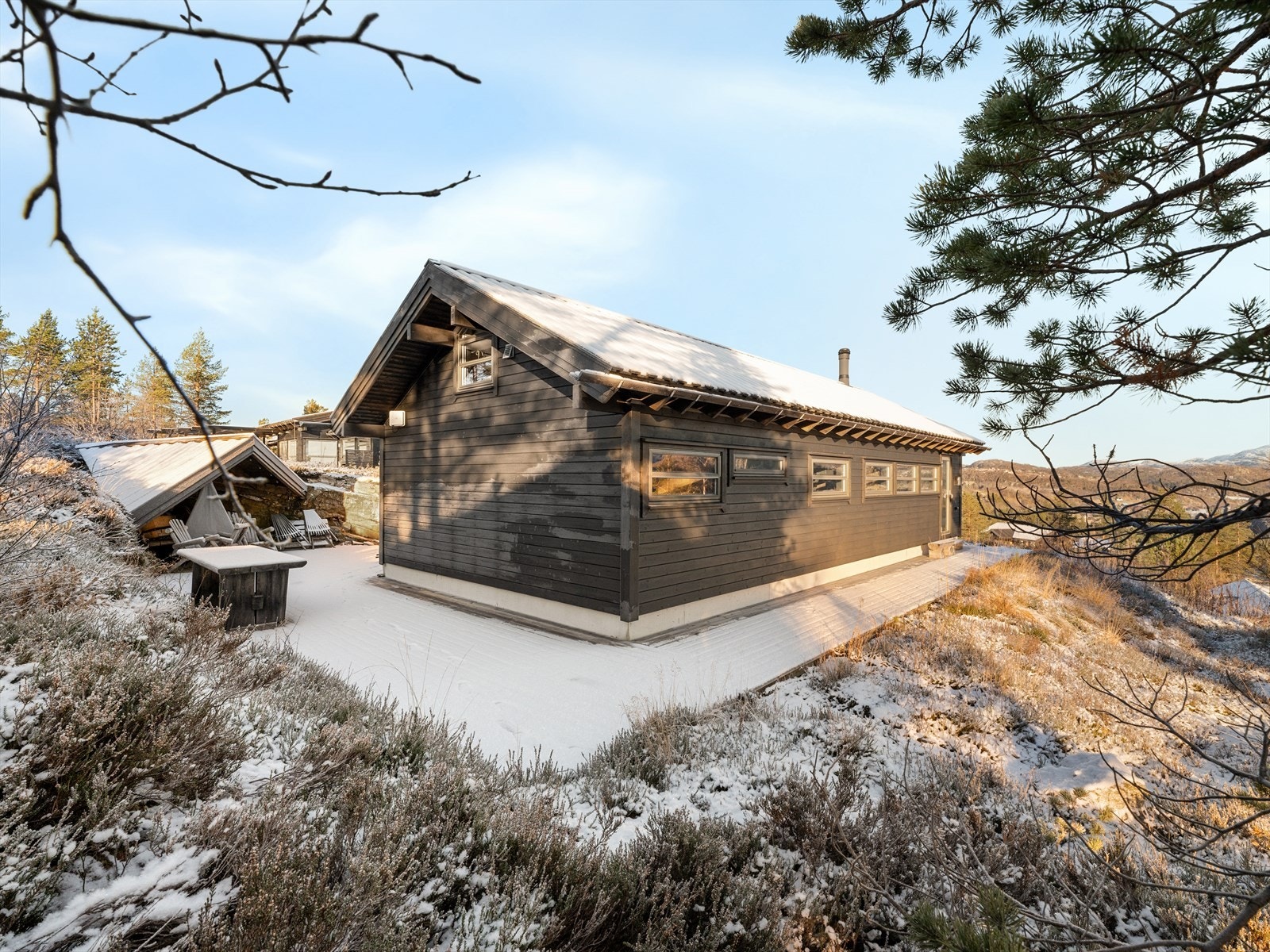 Om vinteren ligger skiløypa rett utenfor døra og kobler deg enkelt til Sirdals flotte løypenettverk. Her kan du også begi deg ut på toppturer med randonee- eller fjellski opp til Raudåknuten. Galleribilde