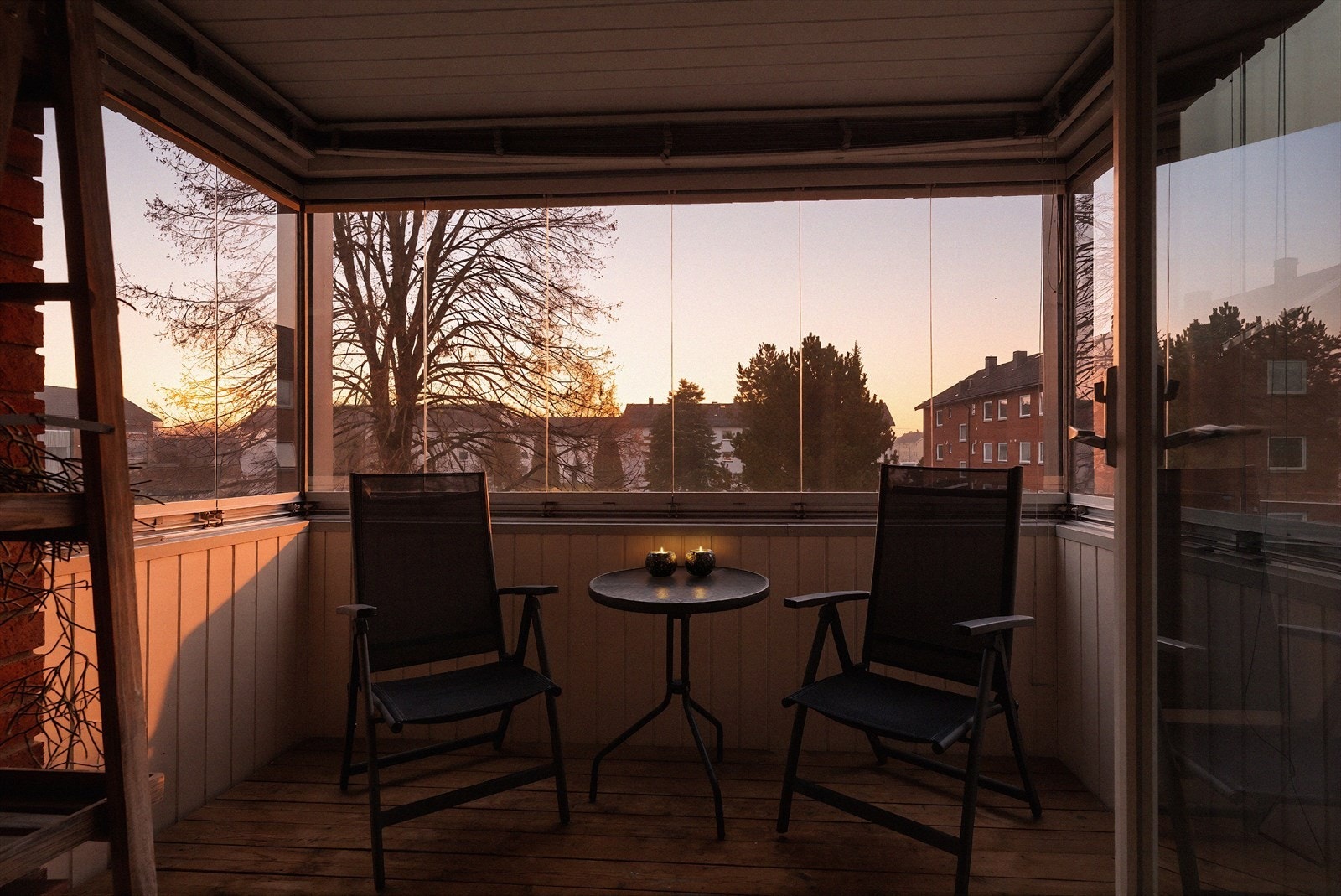 Hyggelig kveldsstemning på balkongen. Galleribilde