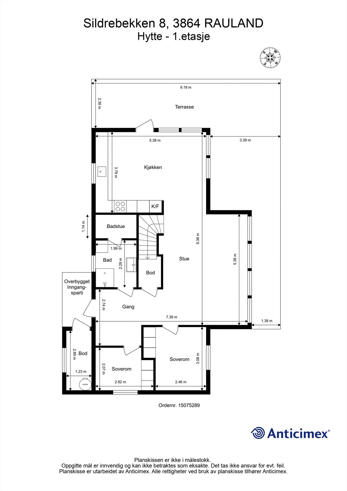 Plantegning 1. etg Galleribilde