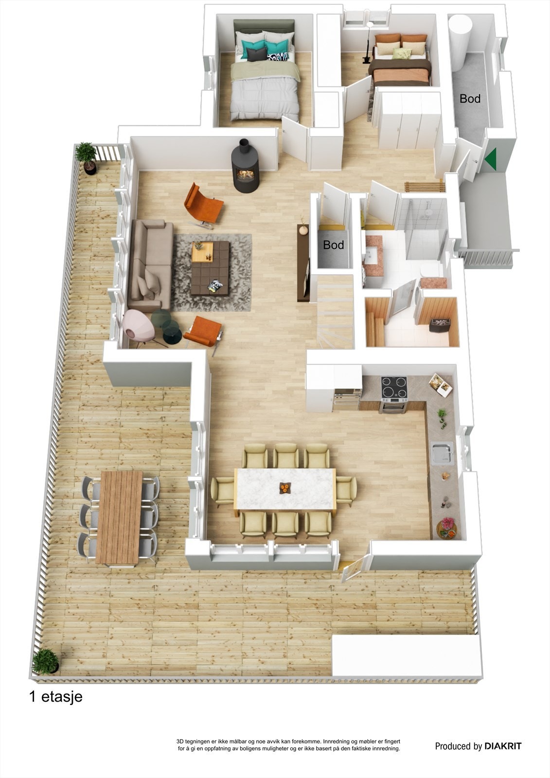 Plantegning 1. etg Galleribilde