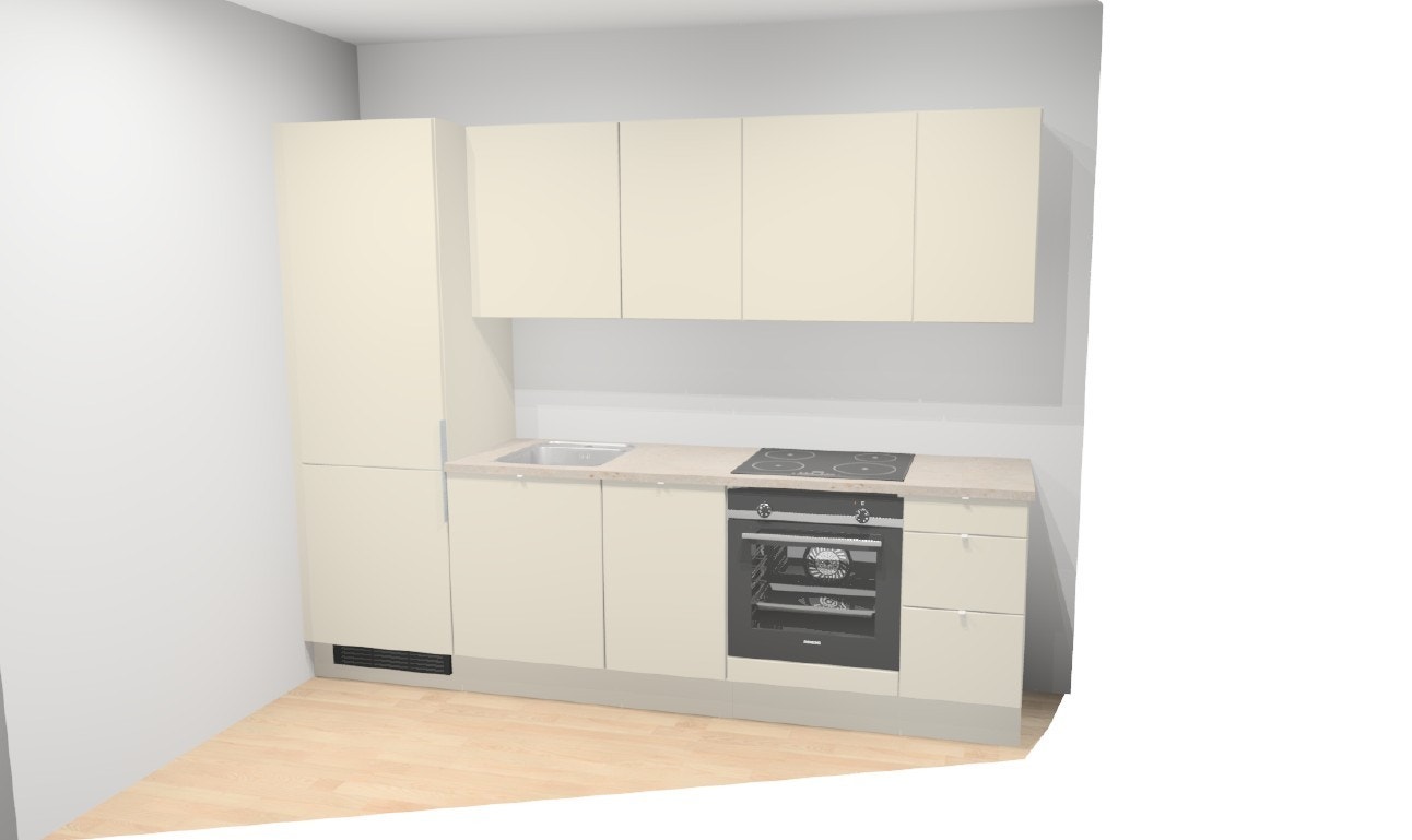 Kjøkkentegning for leiligheten Galleribilde