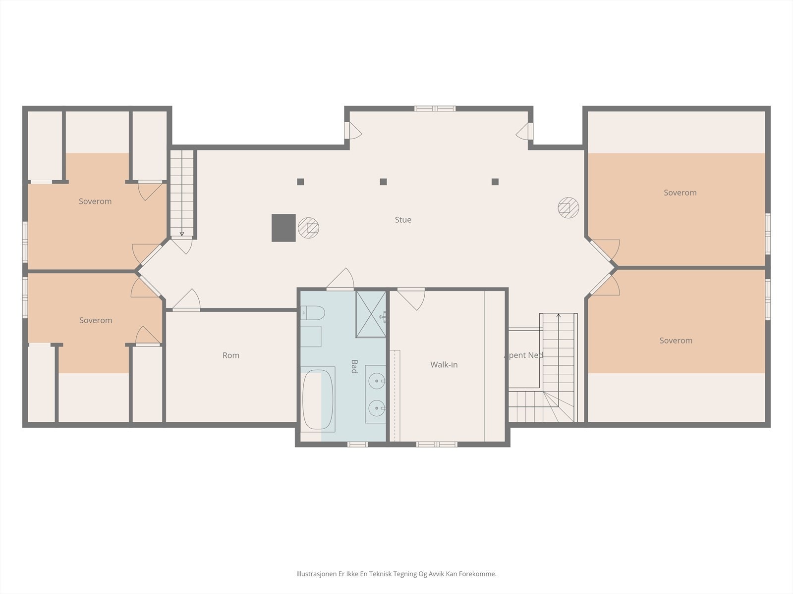 Plantegning av 2. etasje. Galleribilde