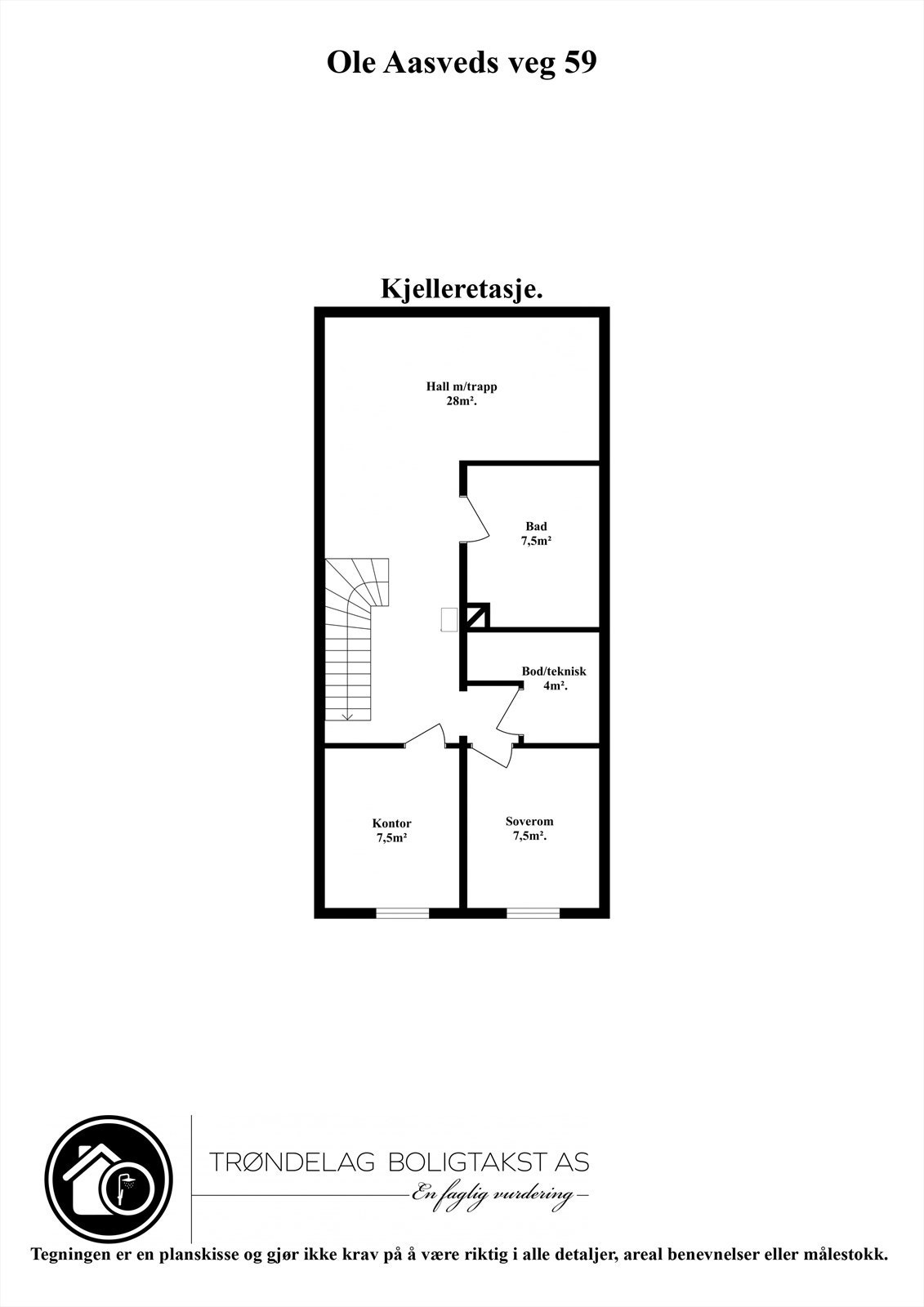 Plantegning kjelleretasje. Galleribilde