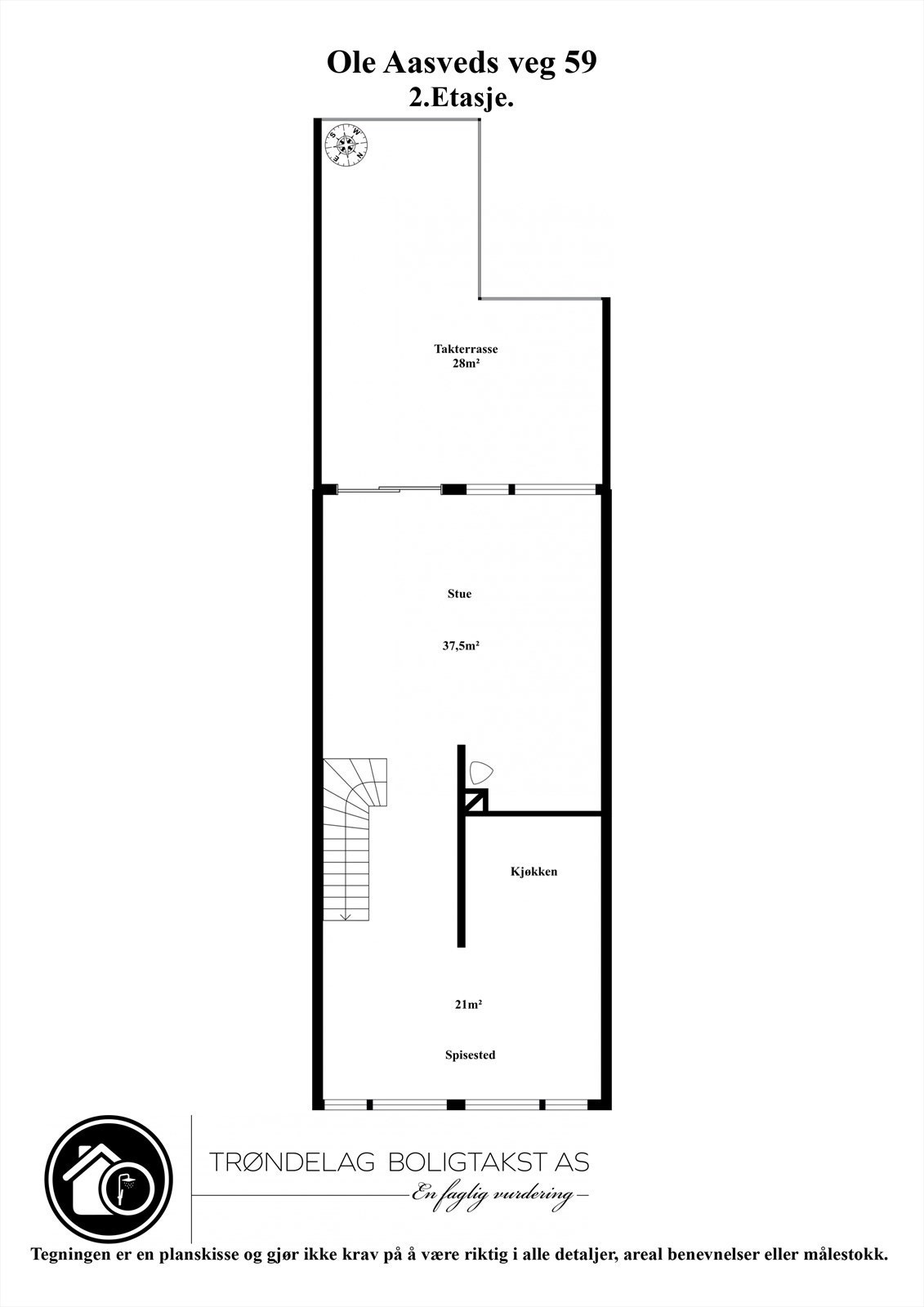 Plantegning andre etasje. Galleribilde