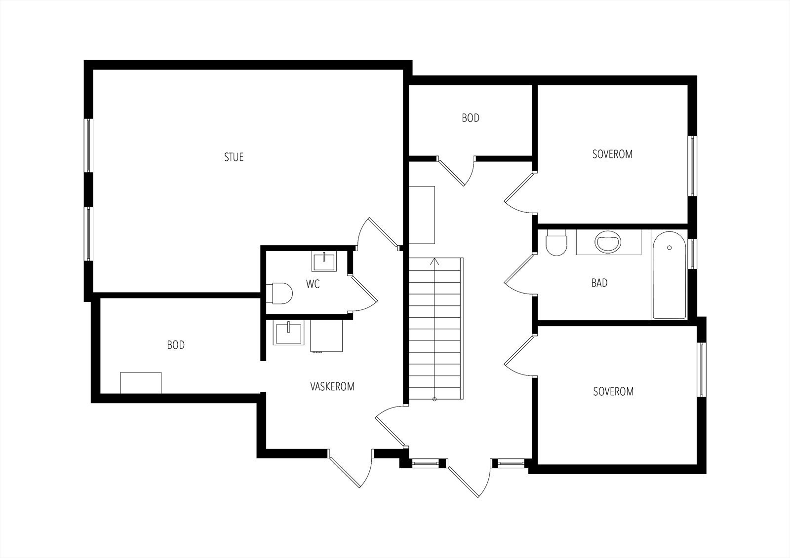 Plantegning underetasje Galleribilde