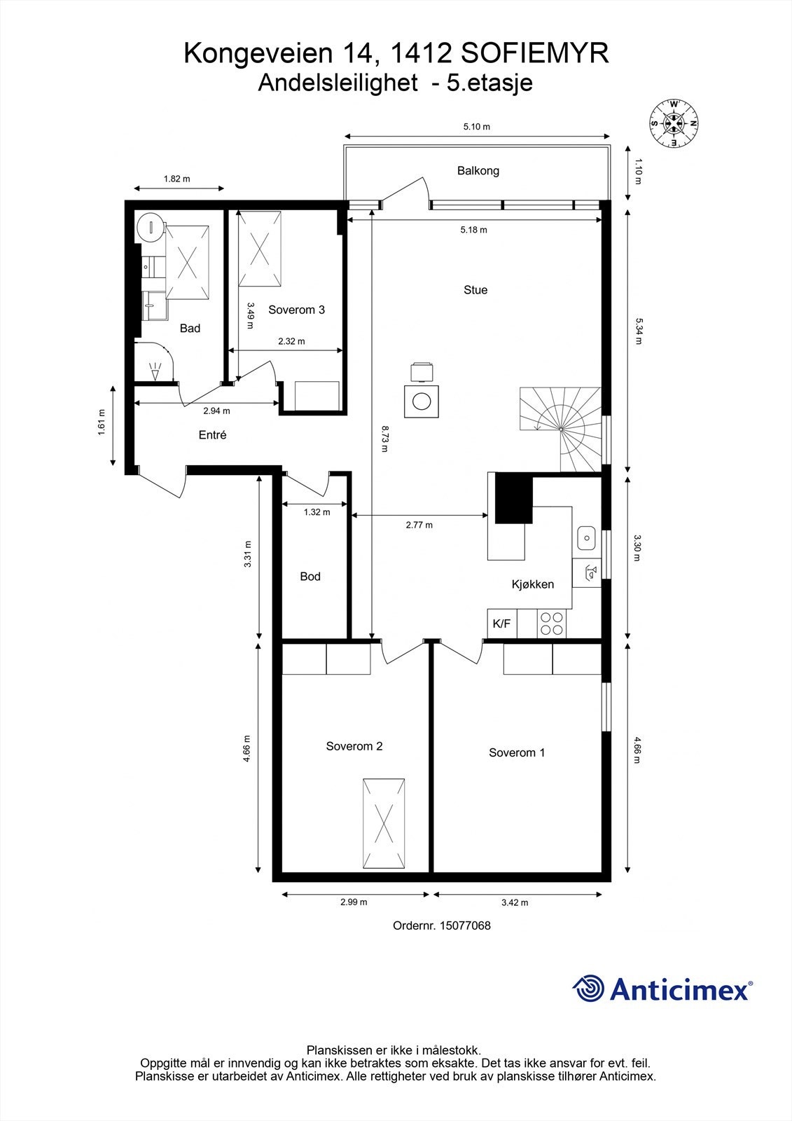 Plantegning 5.etg Galleribilde