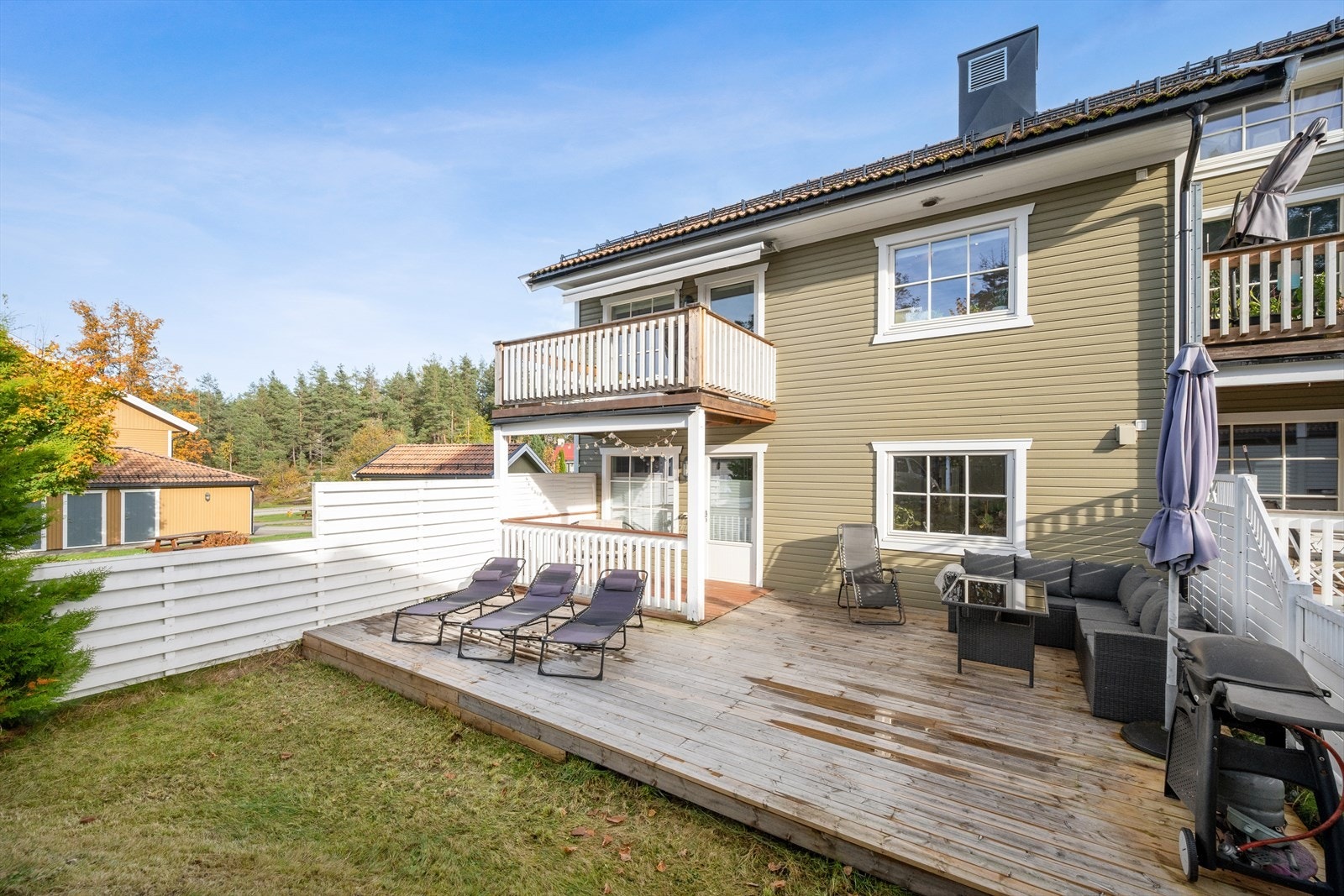 Leiligheten ligger fantastisk til i enden av rekken. Galleribilde