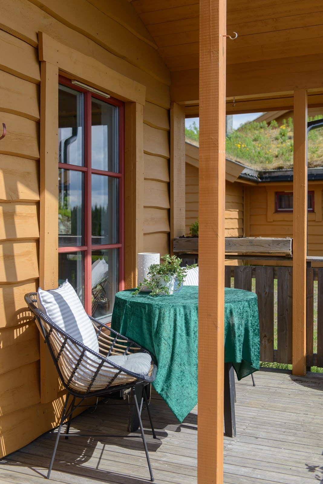 En lun og fin uteplass i solveggen. Galleribilde