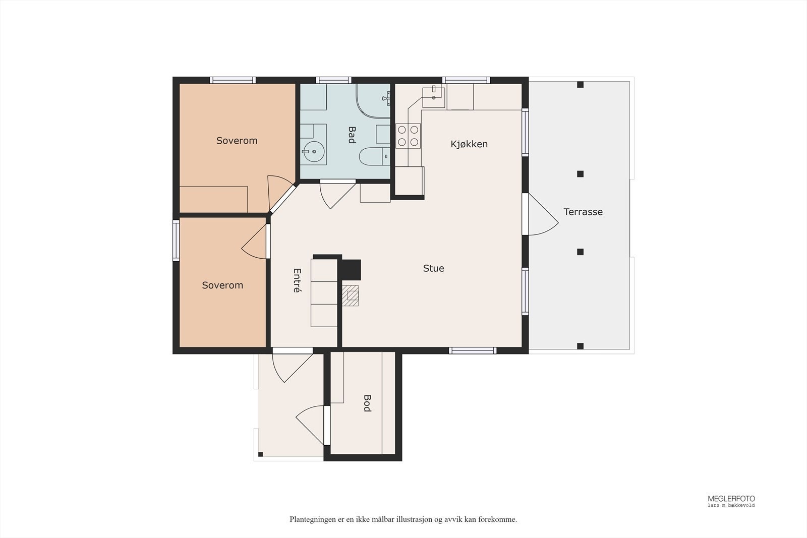 Planskisse over Eftasvegen 17. Galleribilde