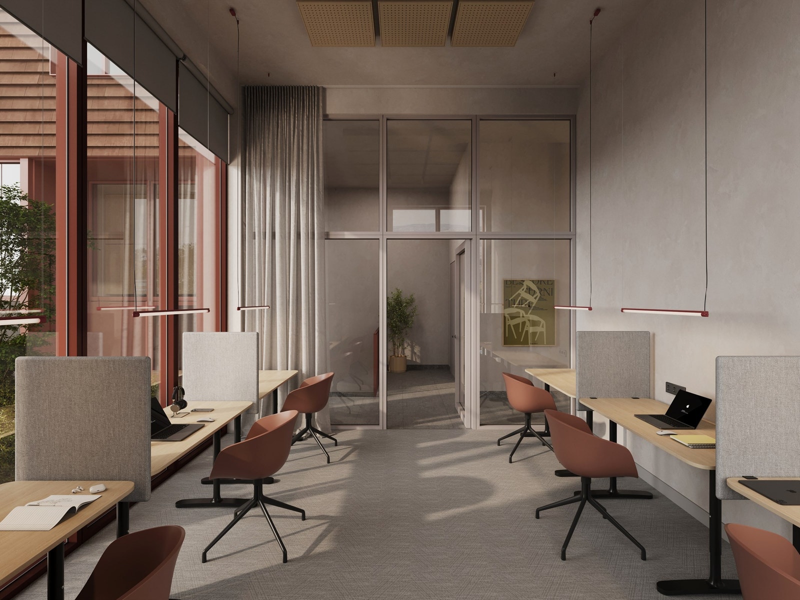 For de som foretrekker å jobbe eller studere utenfor hjemmet, tilbyr byggene også moderne kontorhuber, illustrasjon, avvik vil forekomme. Galleribilde