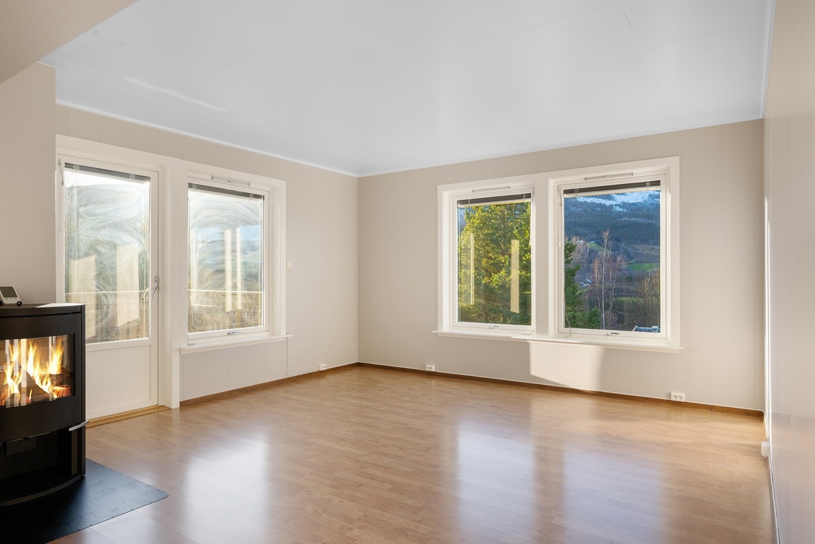 Fra stue er det dør ut til terrasse. Galleribilde