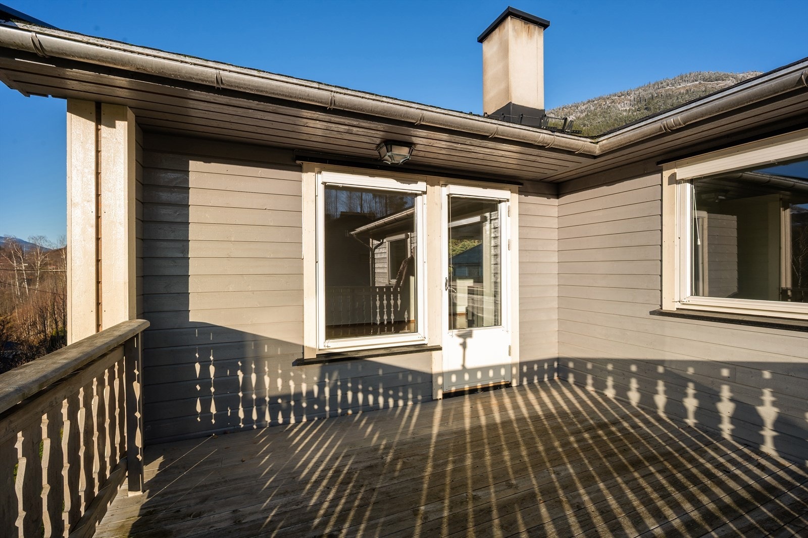 Terrassen er ca 13 kvm. Galleribilde