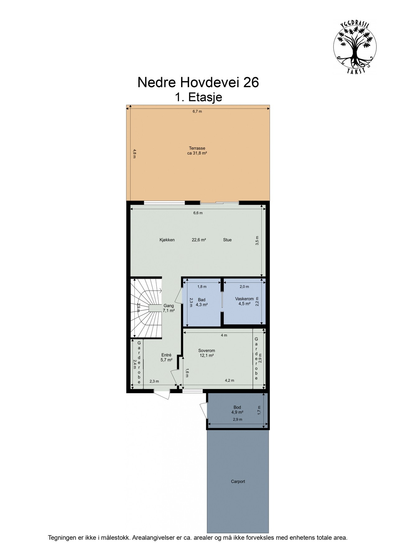 Plantegning 1. etasje. Galleribilde