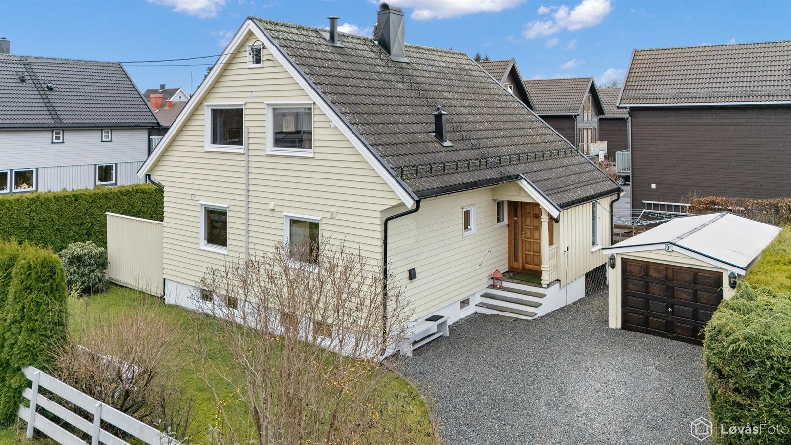 Fasade sett mot inngangspartiet. Galleribilde