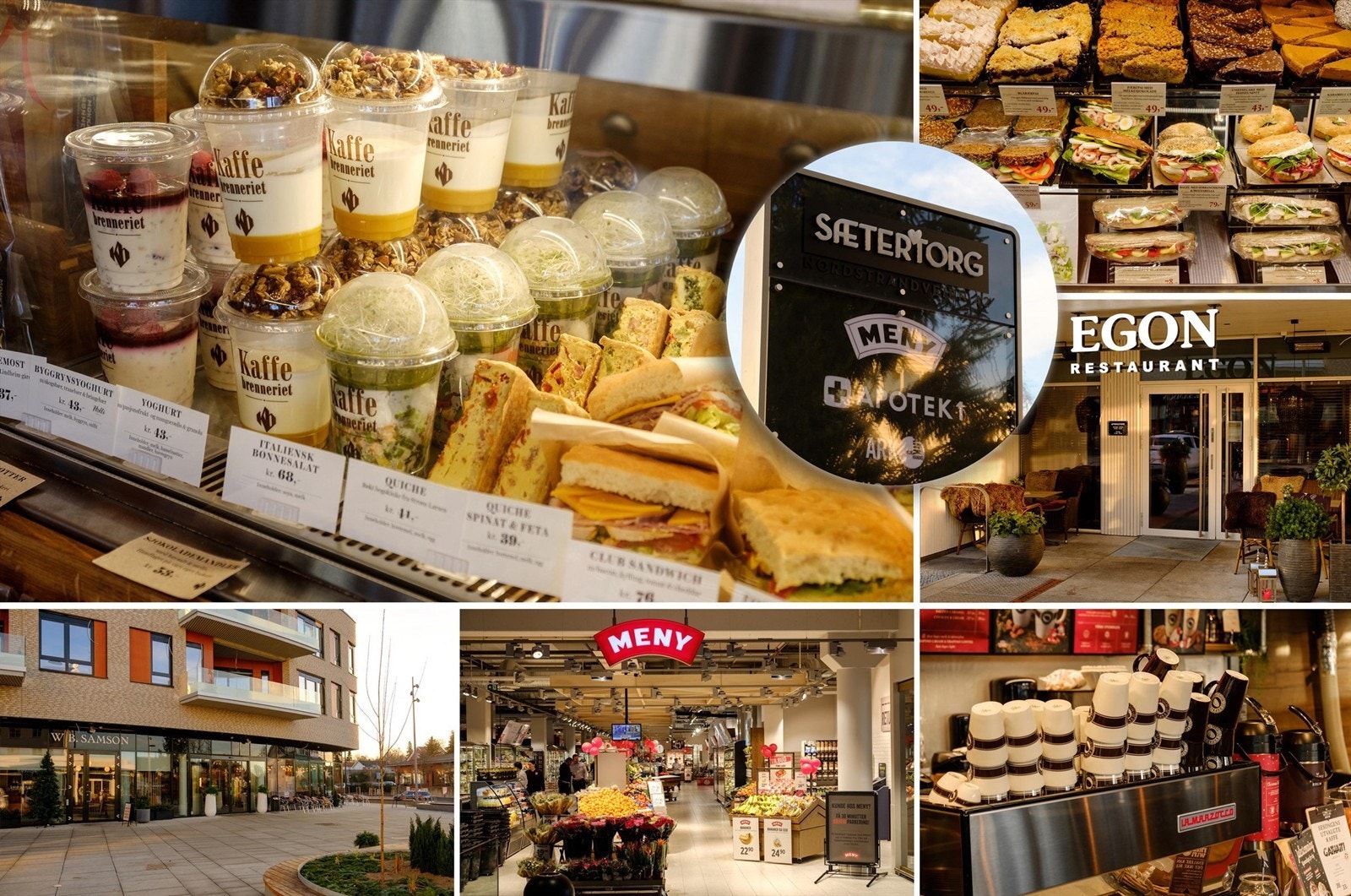 Kort vei til Sæter Torg hvor du finner et variert tilbud bla. flere cafeer og spisesteder som Samson, Norlaks, Poppel vinbar, Egon, og Joe & The Juice. Dagligvareforretninger som Rema 1000, Meny, og Gutta på Haugen, samt flere nisje- og klesforretning Galleribilde