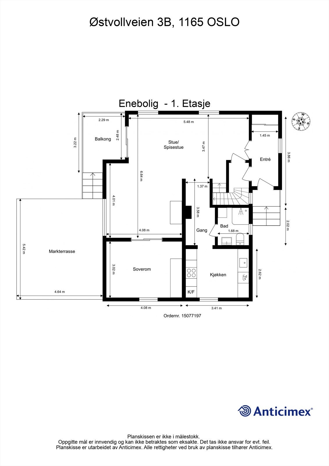 Plantegning 1. etasje Galleribilde
