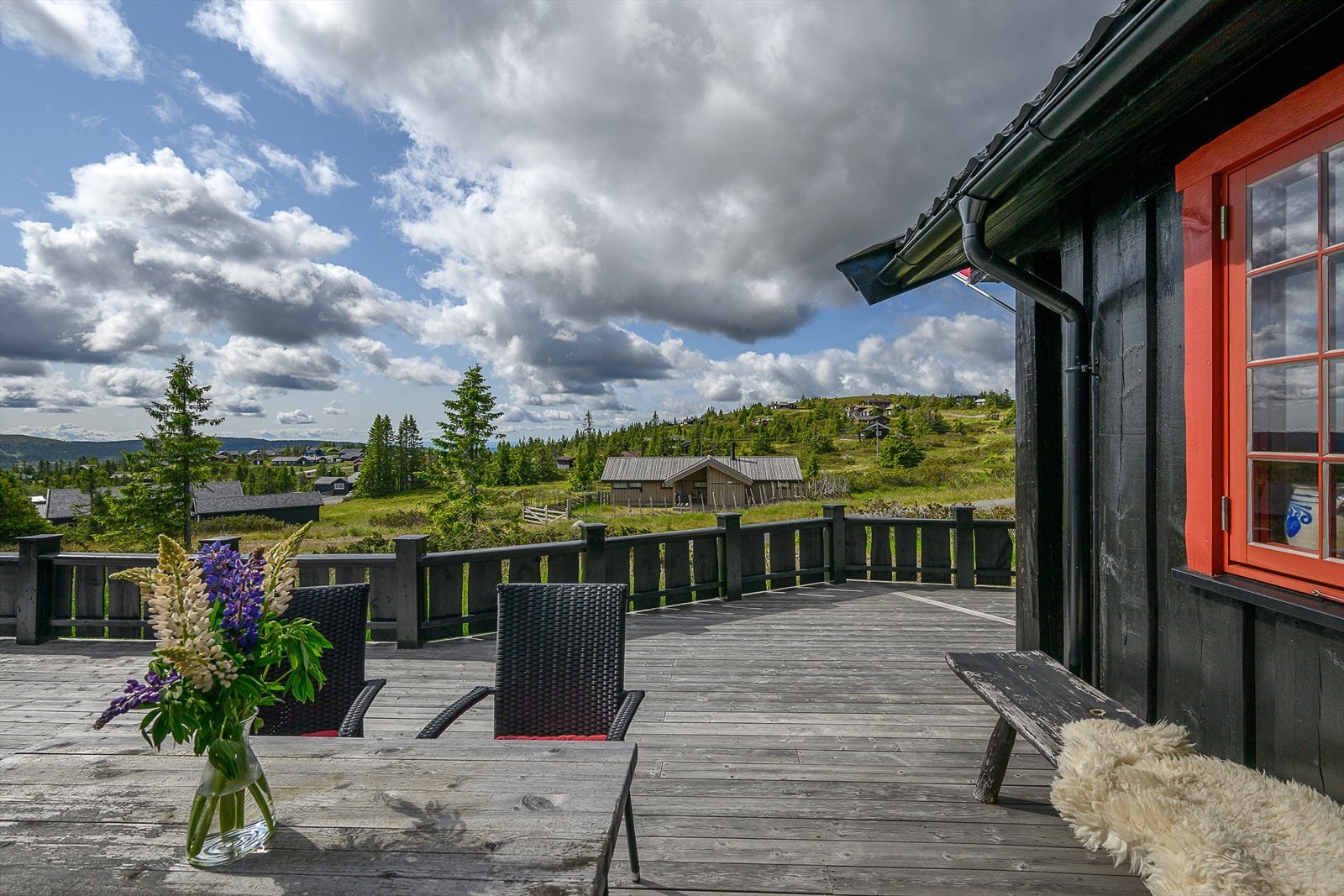 Utsikt fra terrassen. Galleribilde