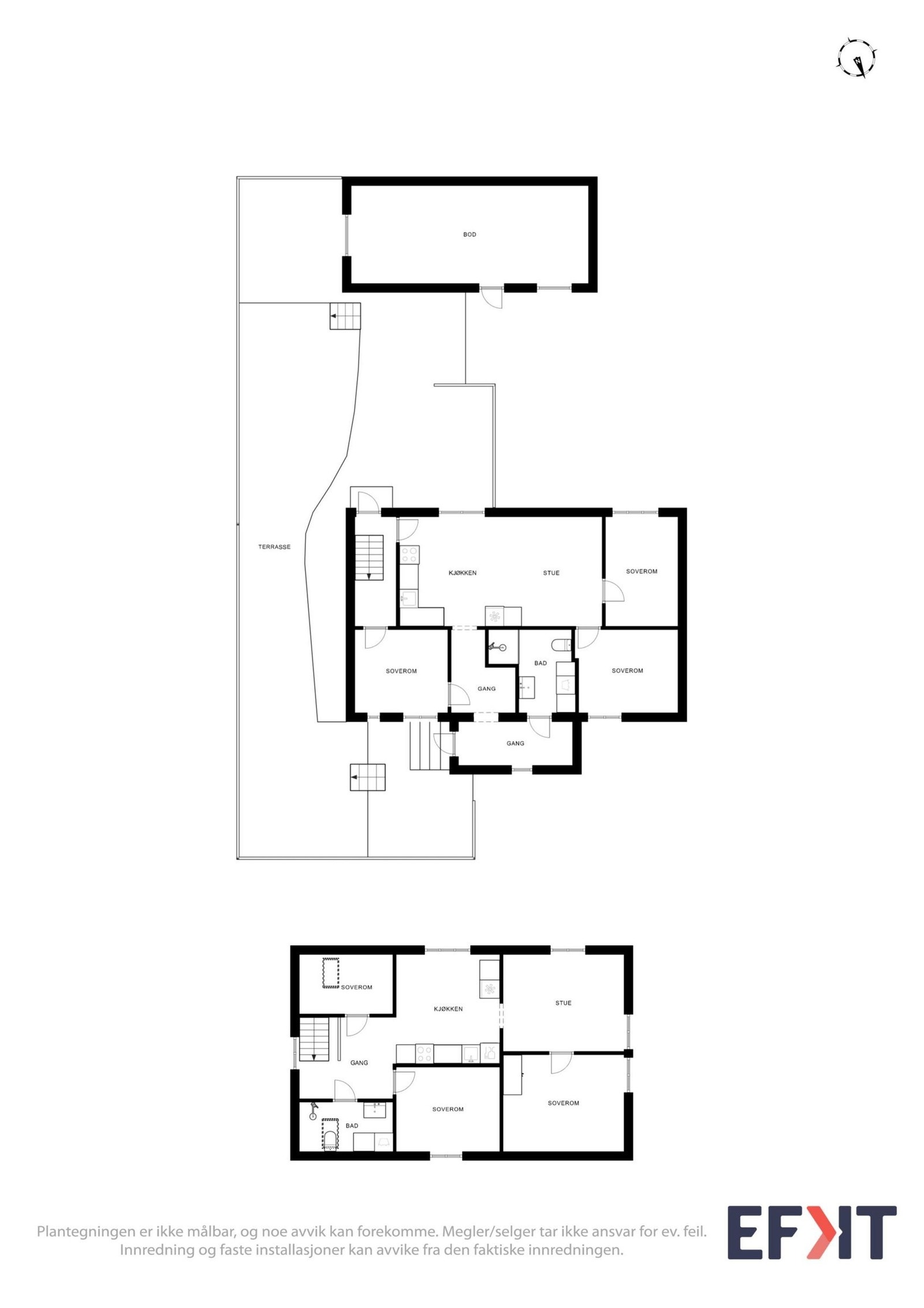 Første og andre etasjen og bod Galleribilde