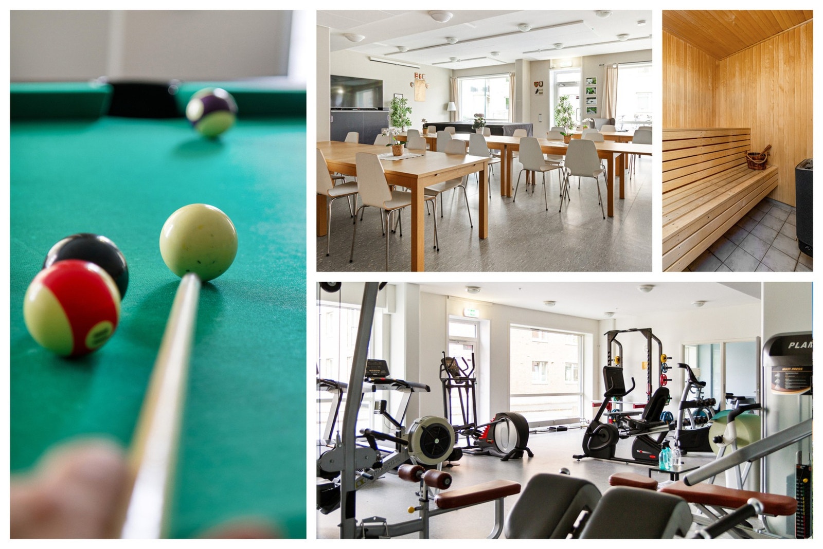 Inkludert i felleskostnadene har man Extra-konseptet. Dette medfører eget treningsstudio, badstue, to gjestehybler, selskapslokale og resepsjon som kan benyttes av alle beboere Galleribilde