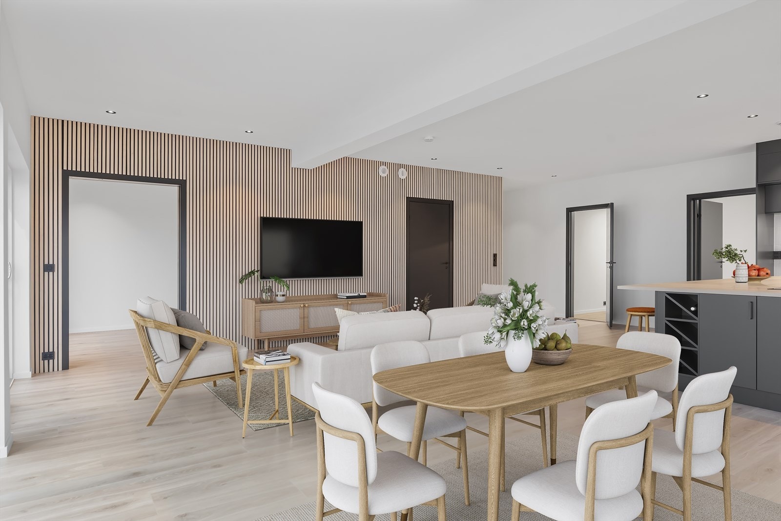 Illustrasjon med møblering. Galleribilde