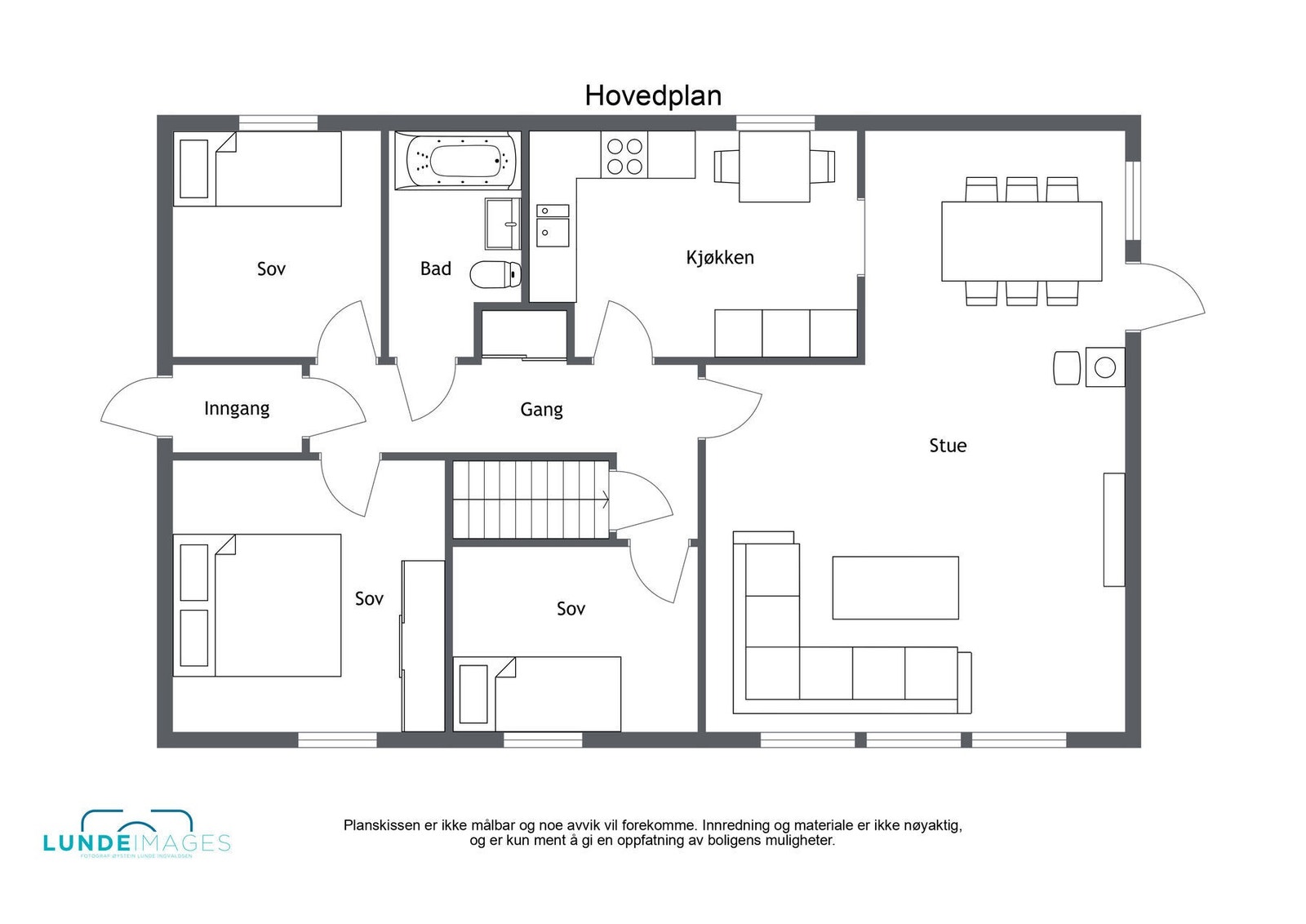 Planskisse hovedplan - ikke målbar Galleribilde