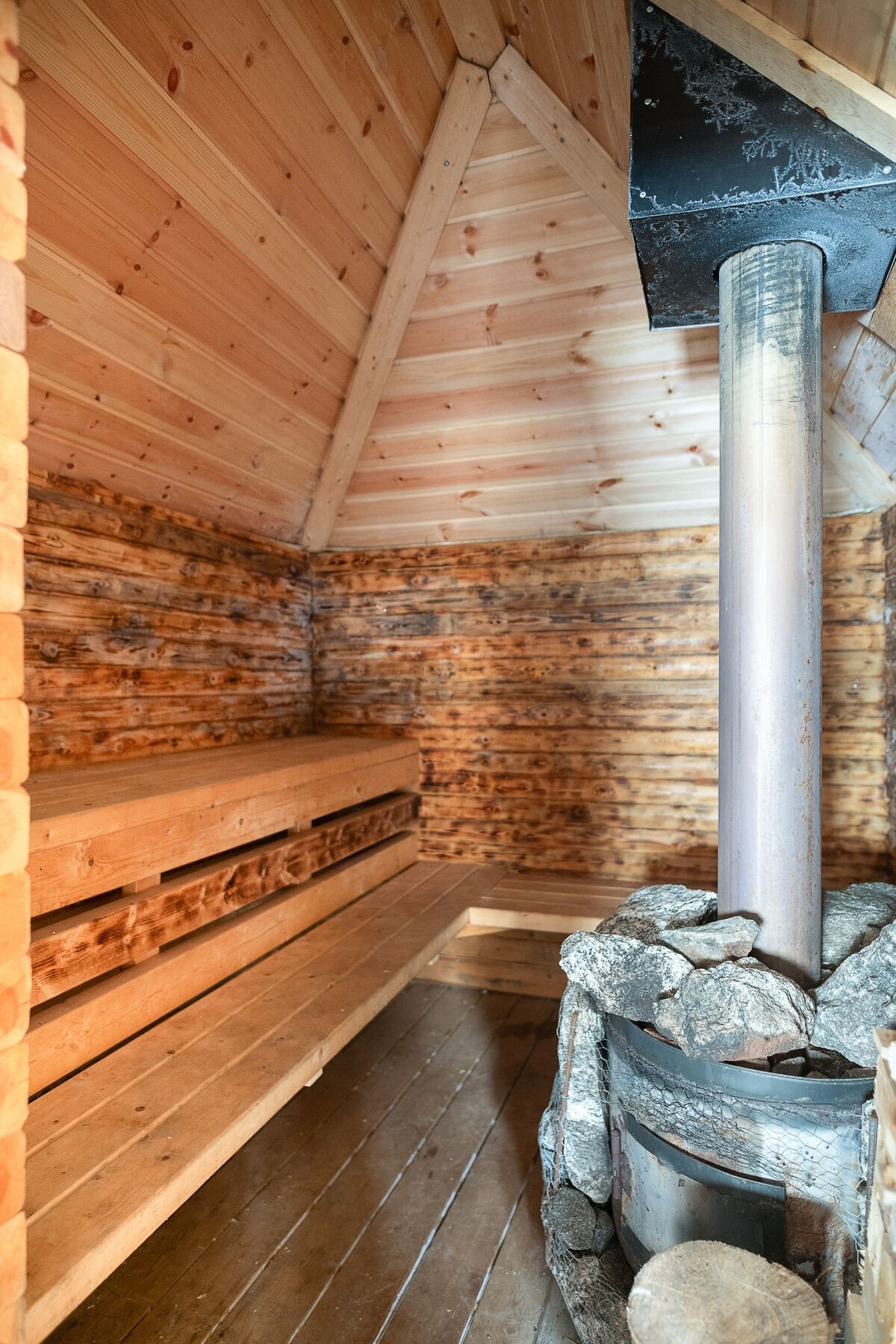 Badstue i grillhytte. Galleribilde