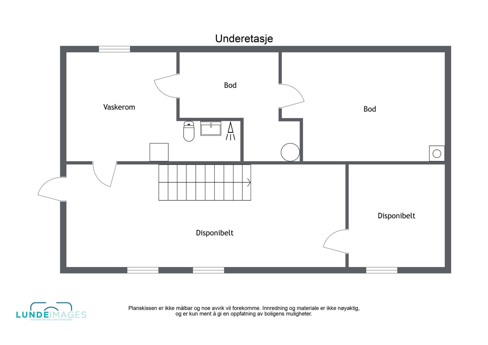 Planskisse kjeller - ikke målbar Galleribilde