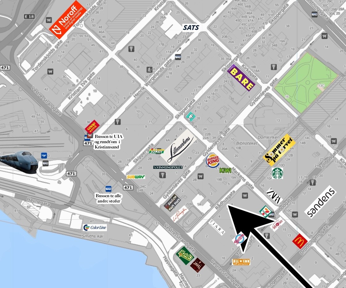 Midt i byen med kort vei til alt Galleribilde