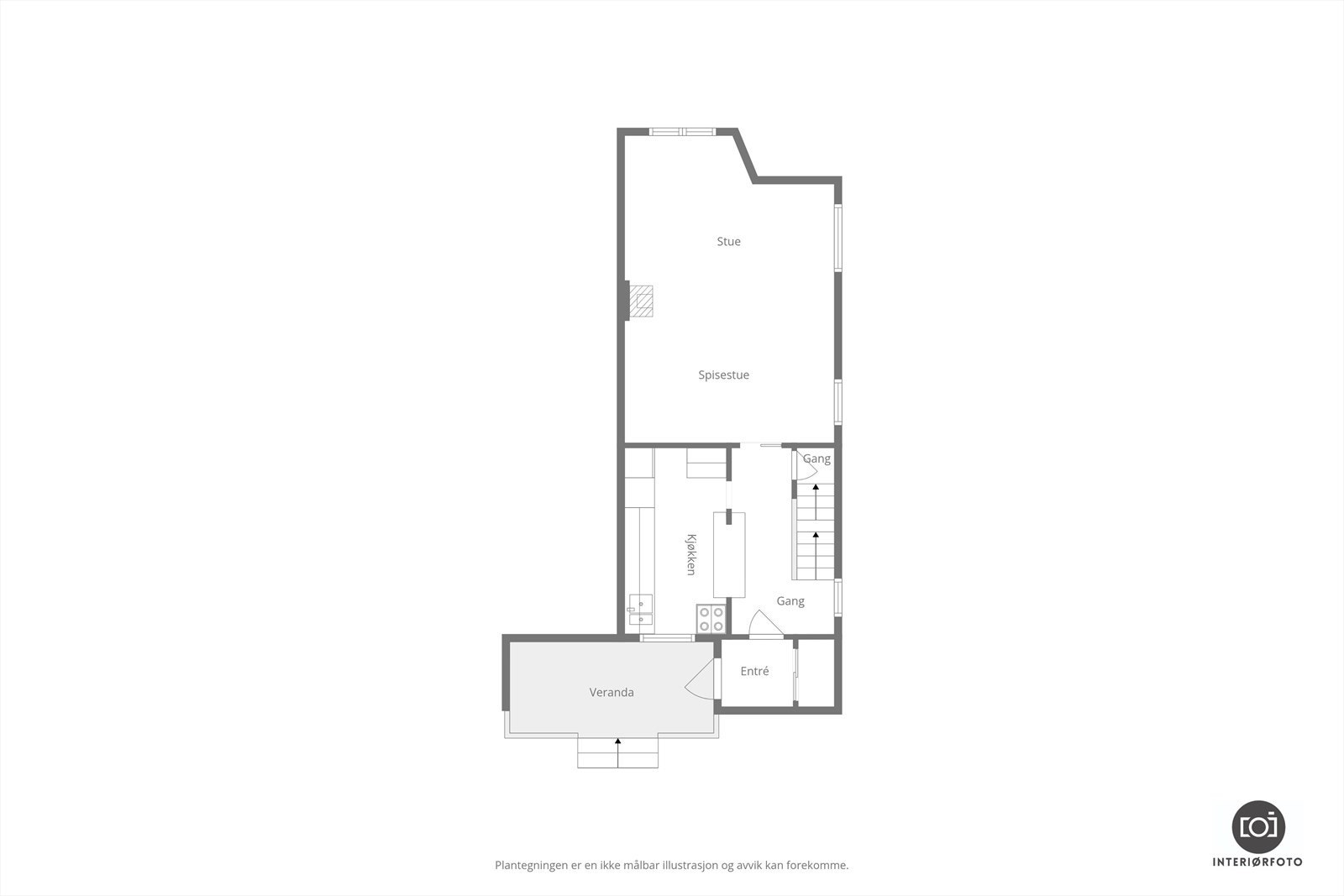Plantegning 1. etasje Galleribilde