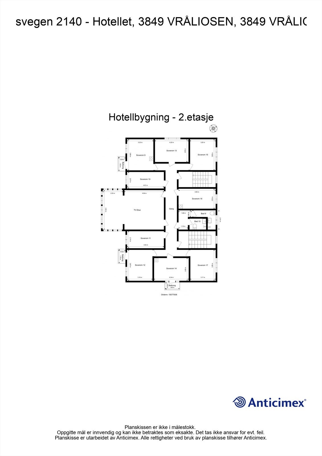 Plantegning 2.etasje Galleribilde