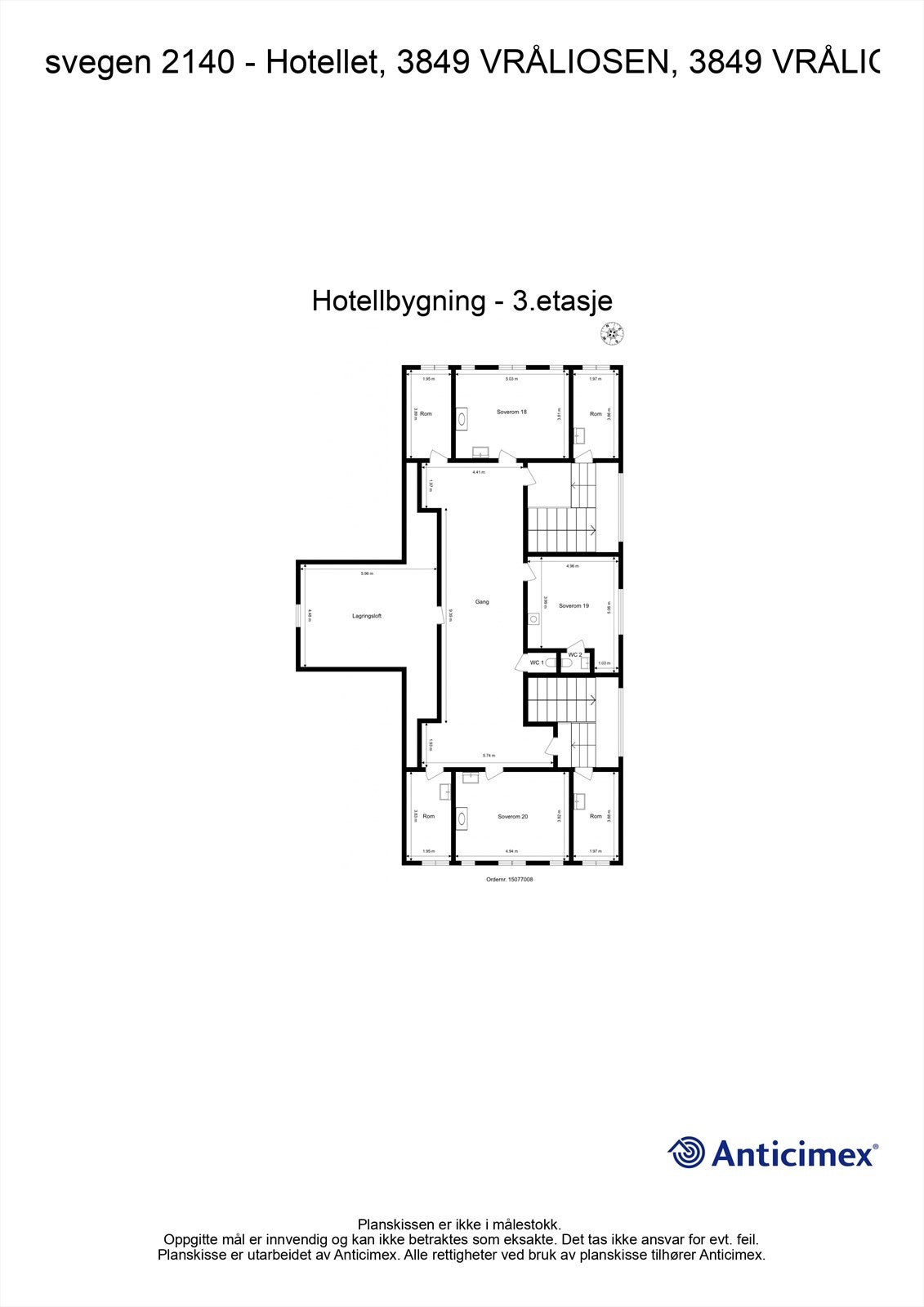 Plantegning 3.etasje Galleribilde