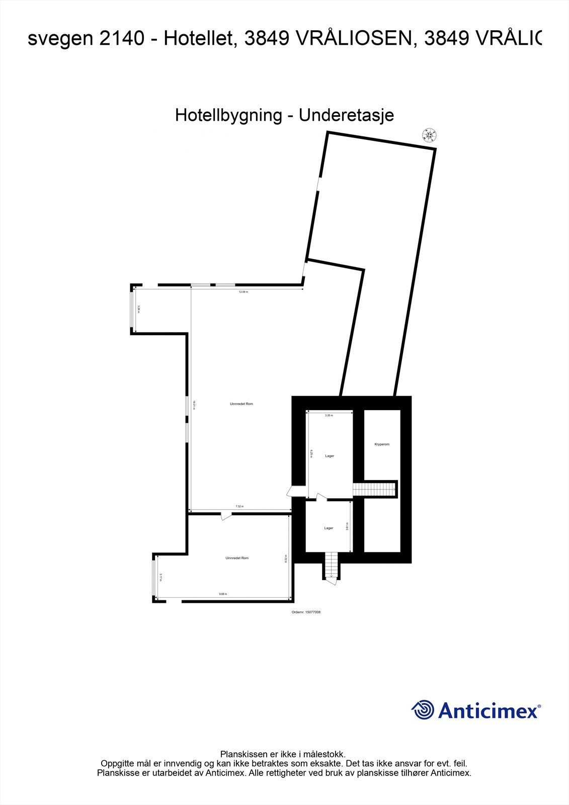 Plantegning Underetasje Galleribilde