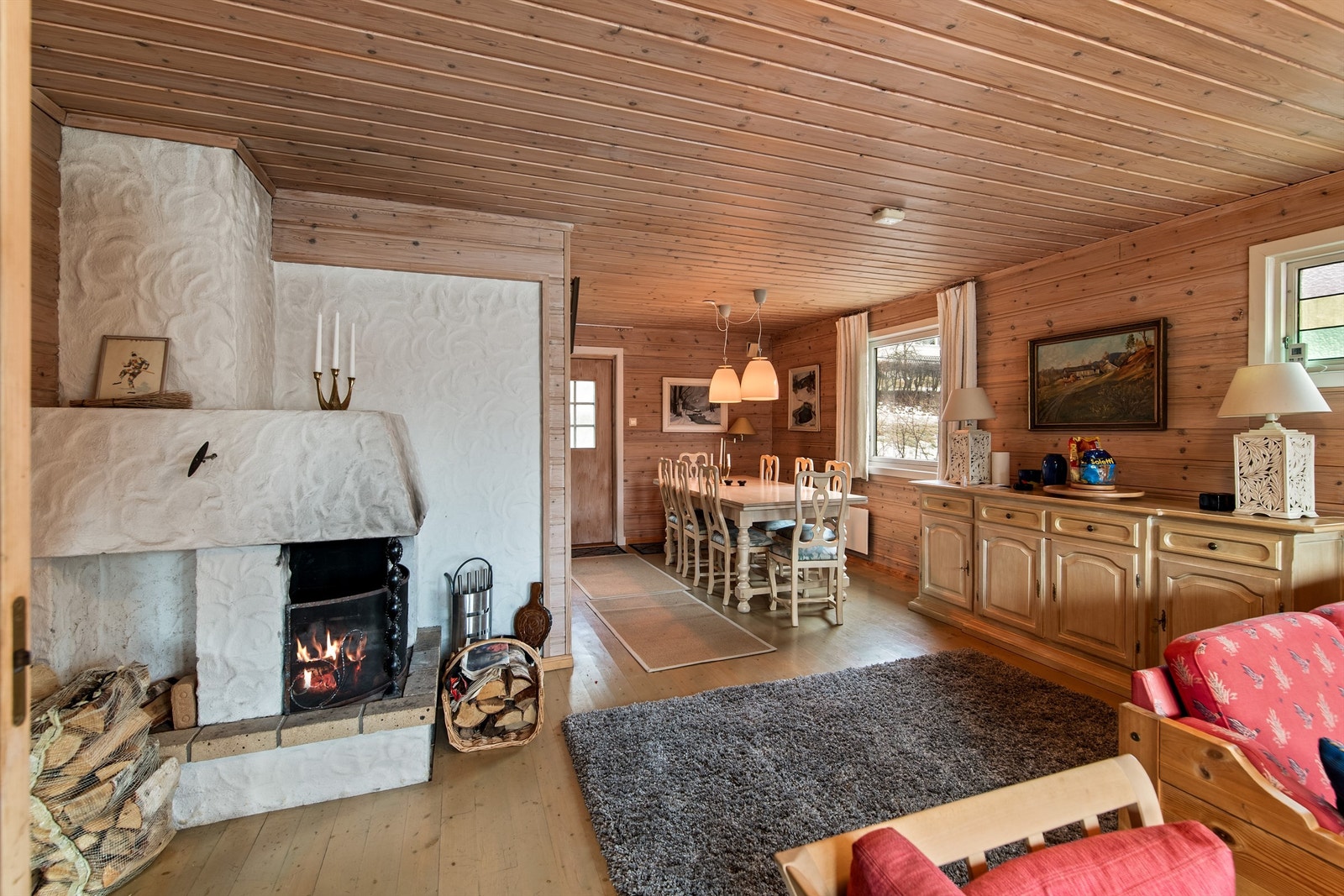 Peisovn i stuen Galleribilde