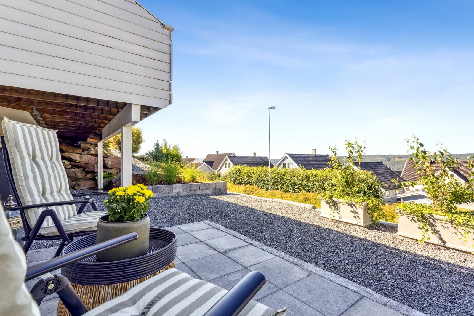 En fin uteplass i tilknytning hybelen. Galleribilde