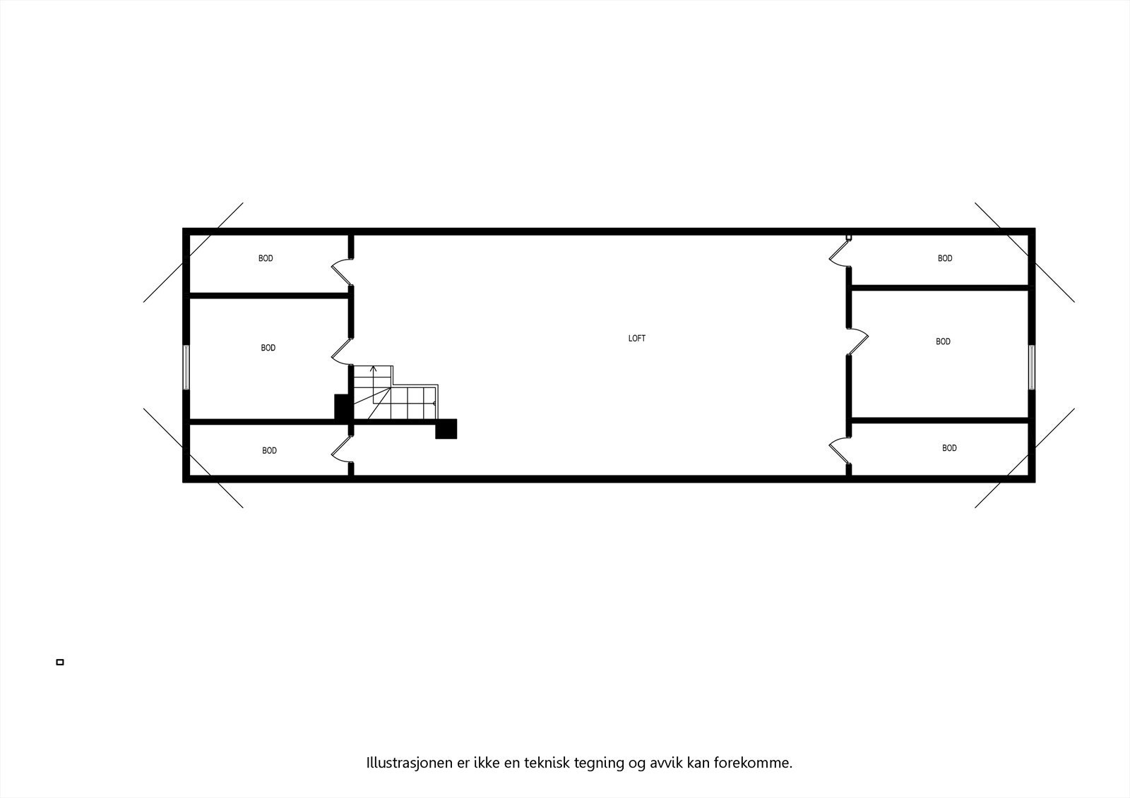 Plantegning loftetasjen. Galleribilde