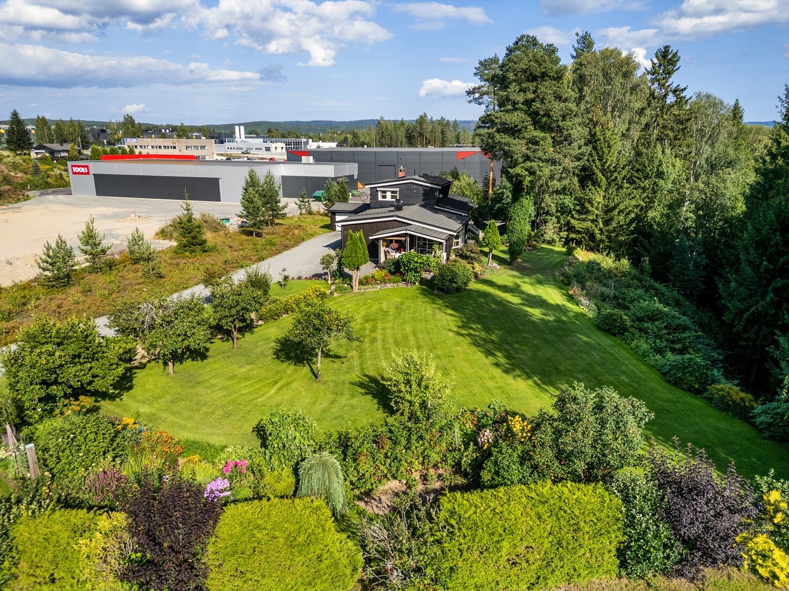 Stor eiet tomt. Galleribilde