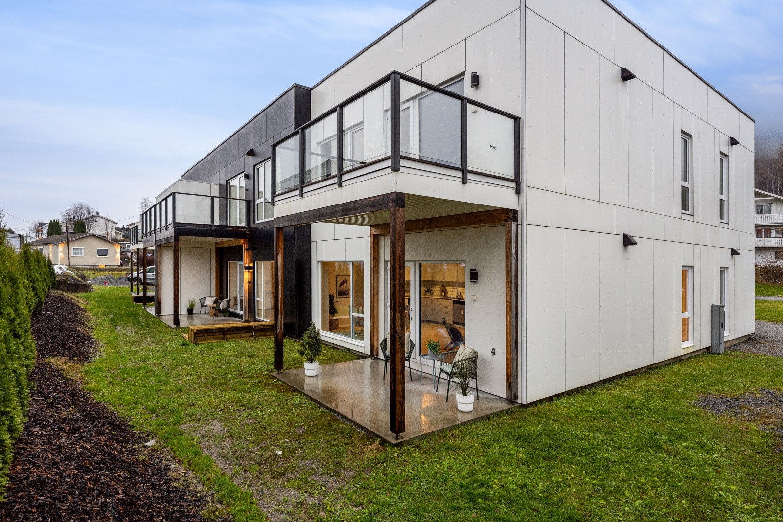 Mellom leilighetene vil det komme opp skillevegger for en usjenert tilværelse. Galleribilde