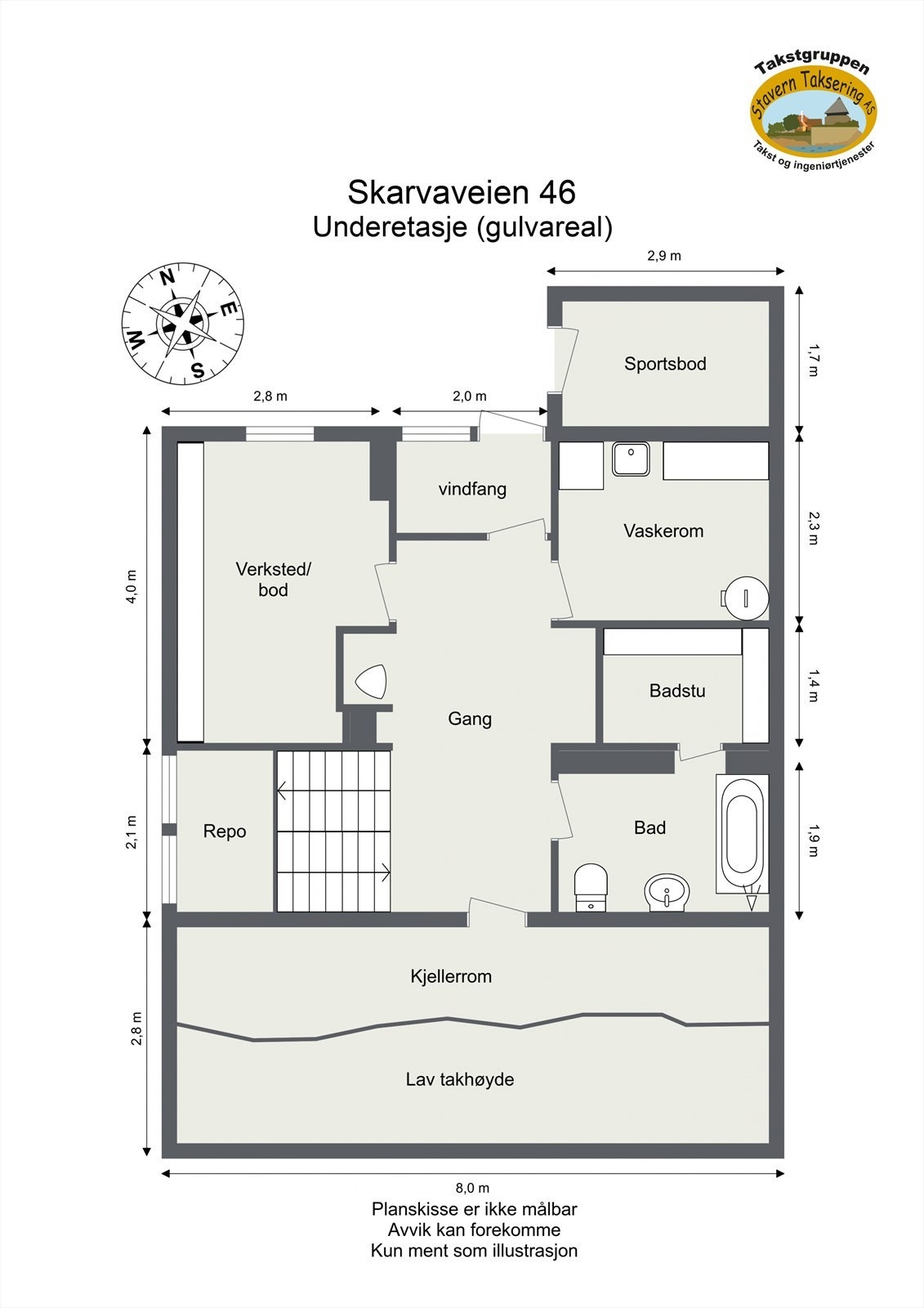 Underetasje (gulvareal) Galleribilde