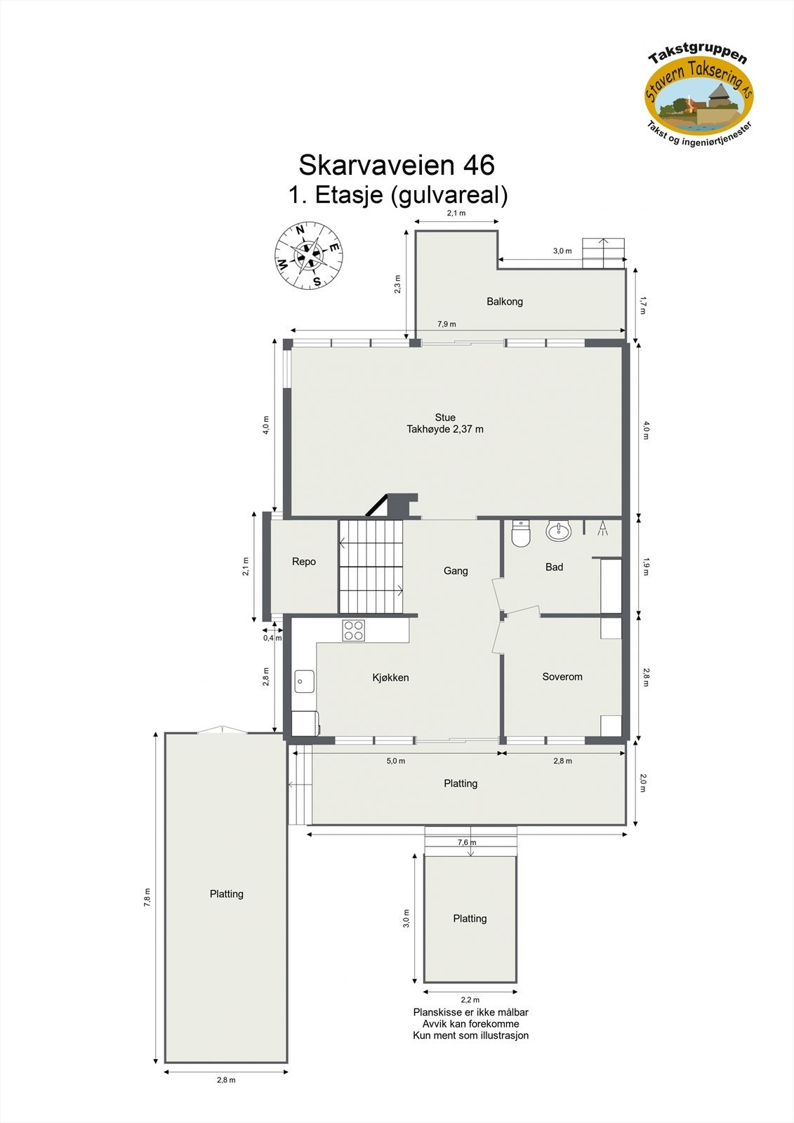 1. Etasje (gulvareal) Galleribilde