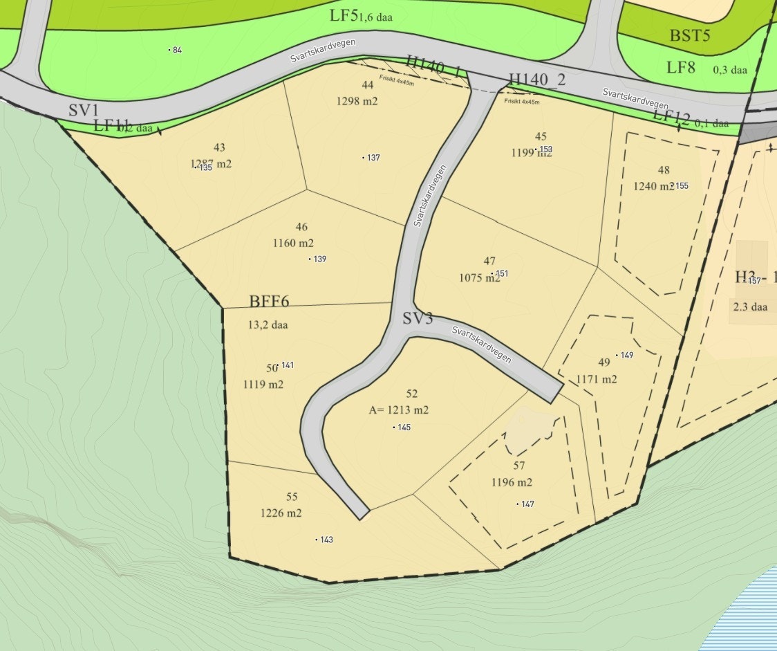 Tomtekart Raudskuttberget trinn III Galleribilde