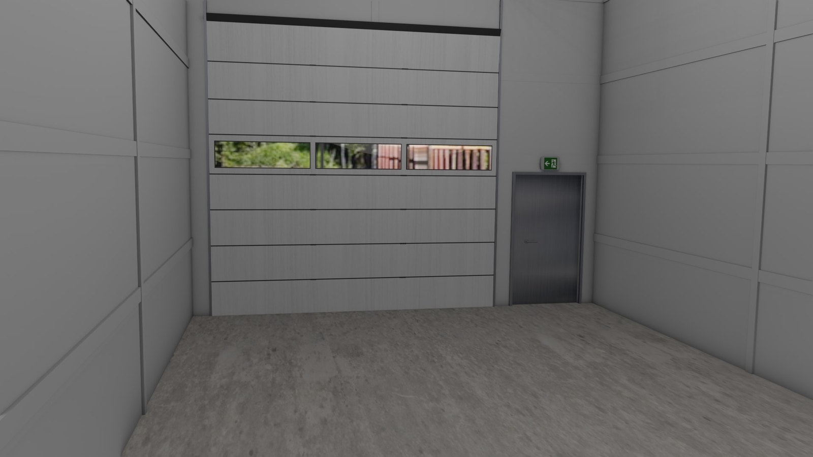 Illustrasjon: innvendig bilde av kjøpeport. Galleribilde