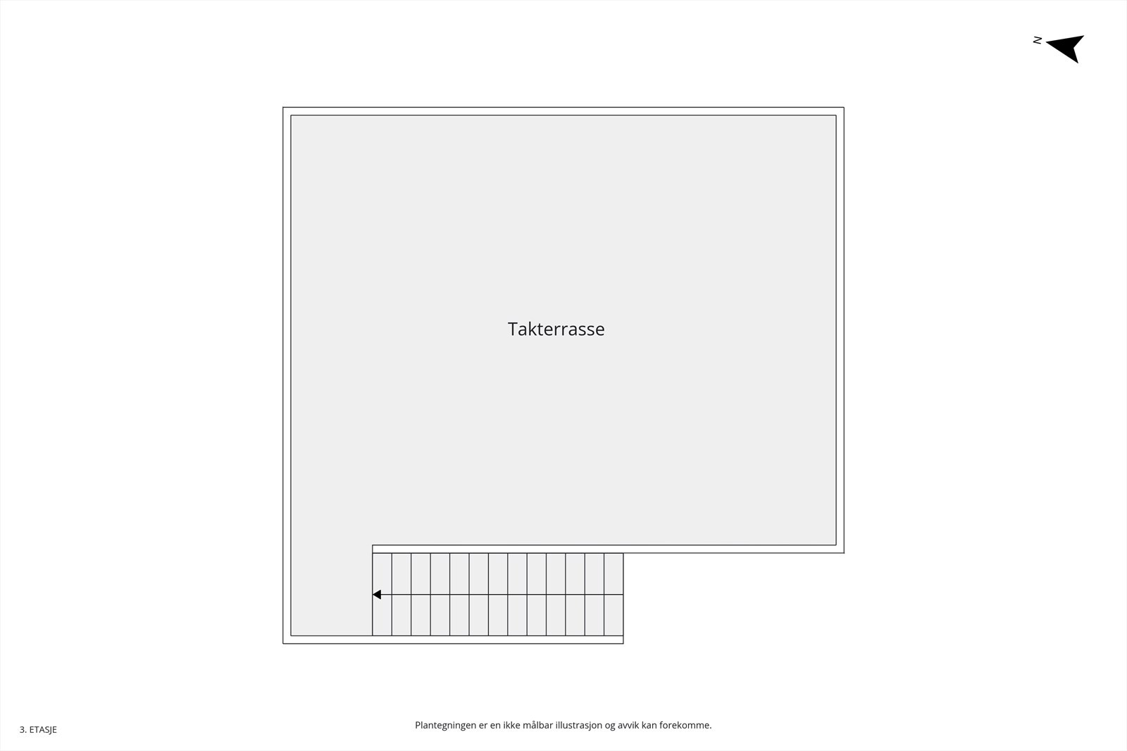 Plantegning takterrasse Galleribilde