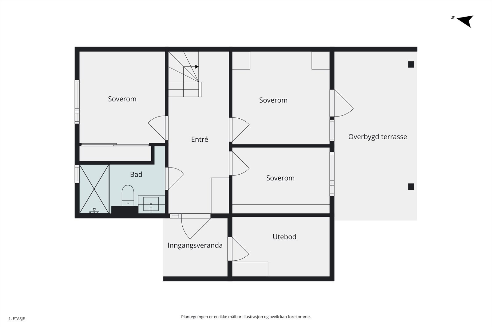 Plantegning 1.etg. Galleribilde