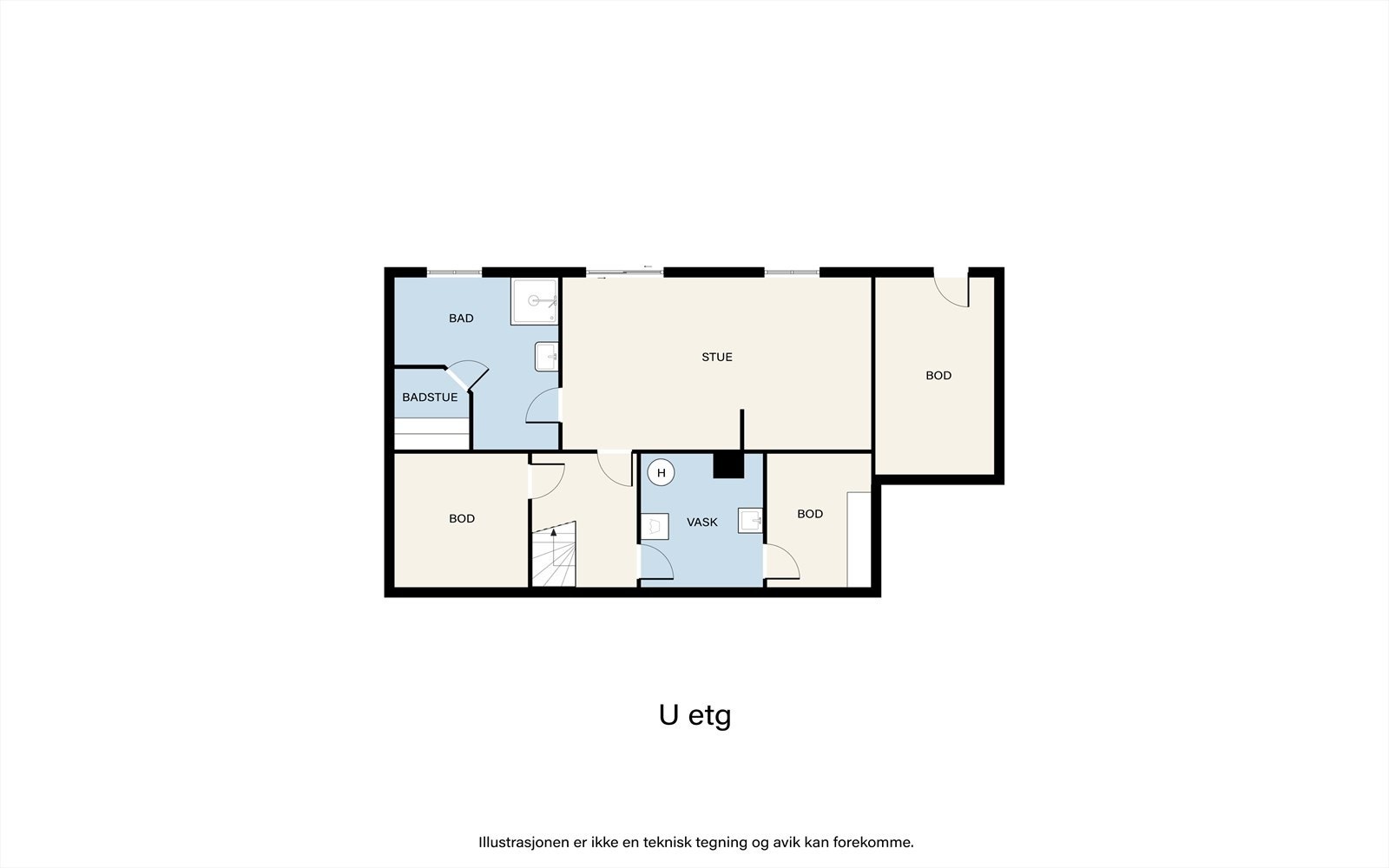 Plantegning kjeller. Galleribilde