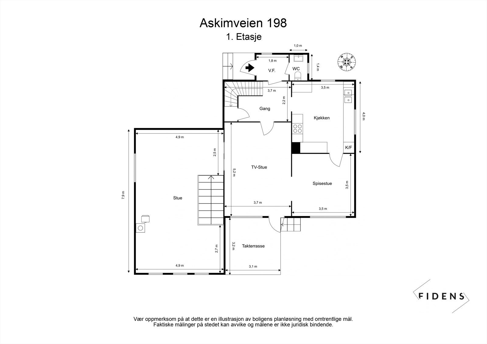 Plantegning 1. etasje Galleribilde