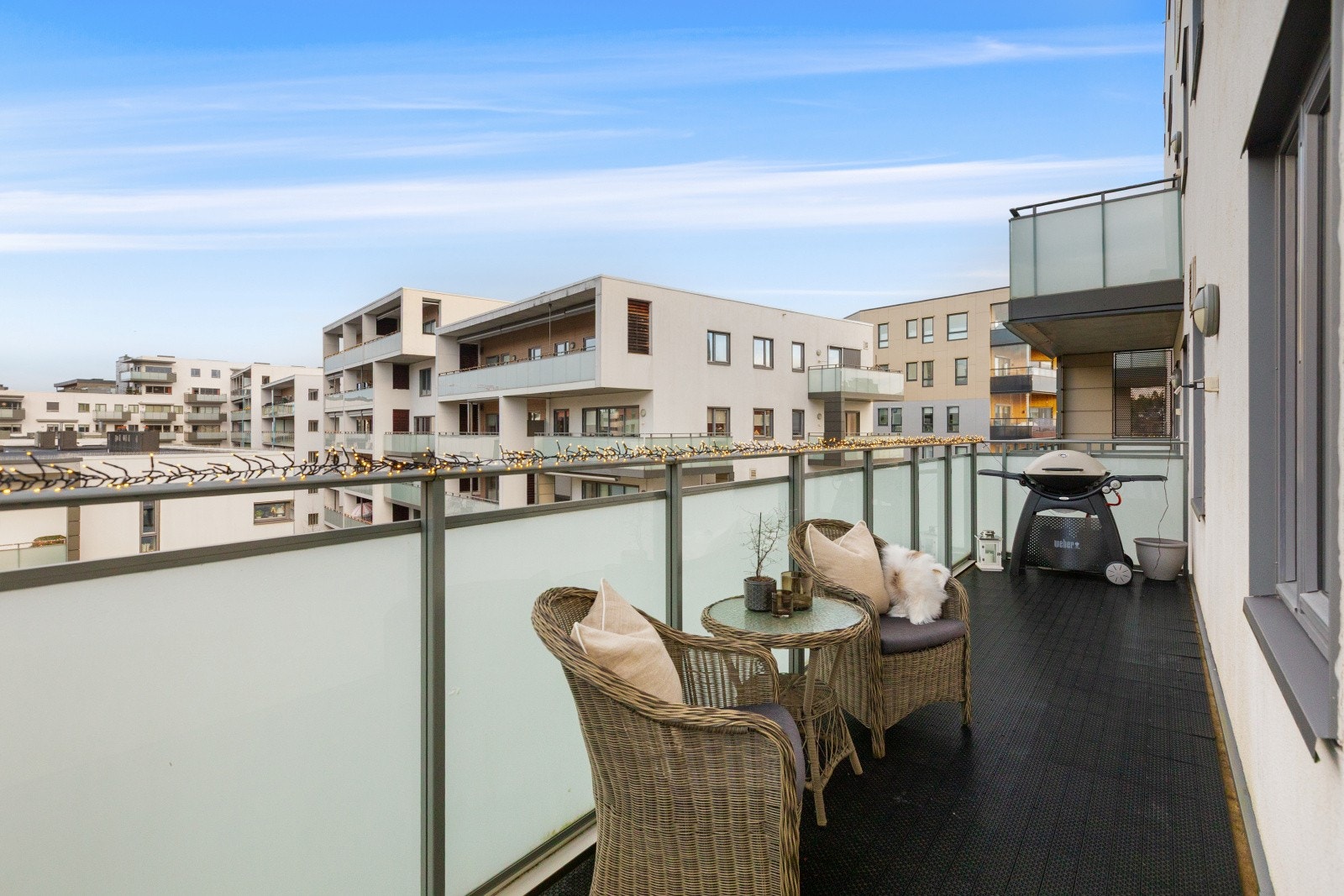 Balkongene utgjør tilsammen 23 kvm. Galleribilde